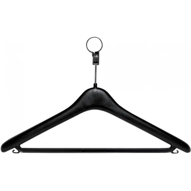 Kleiderbügel 'KLASSIK', aus Plastik, Farbe: schwarz UNiLUX 100340719 (3595560005