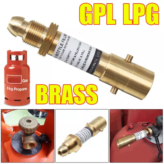 LPG GPL DISH to 20mm Clip On 511 Type Gas Adapter Set to Fill GAS Bottles