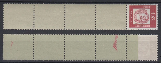 Bund 352y Rollenende 1+4 gelb Bedeutende Deutsche 20 Pf postfrisch
