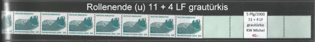 RM Sehenswürdigkeiten 5 Pfg RG 2000 ROLLENENDE 11 + 4 LF u grautürkis