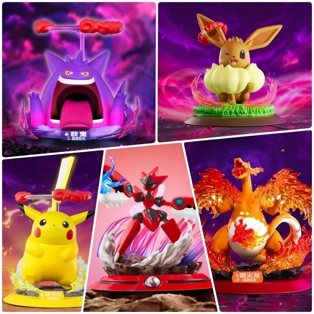 Figurine Pokémon Mega Ectoplasma Gengar Lumineuse – Statue Évolution Collection 2022