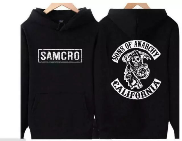 SAMCRO Sweatshirt Sons of Anarchy Hoodie Unisex Skull Printed Hooded Tops Coat