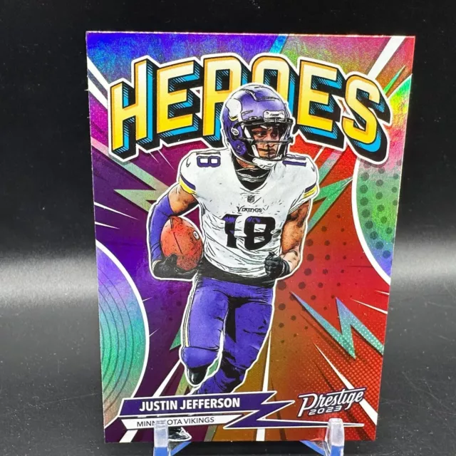 2023 Panini Prestige Justin Jefferson Heroes Foil Insert #H-8 Minnesota Vikings