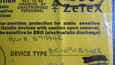 Bc109C Genuine Zetex / Ferranti Npn Transistor 8945 Date Code 5 Pieces Usa>Ship 3