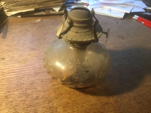 Antique Glass Paraffin Oil Lamp