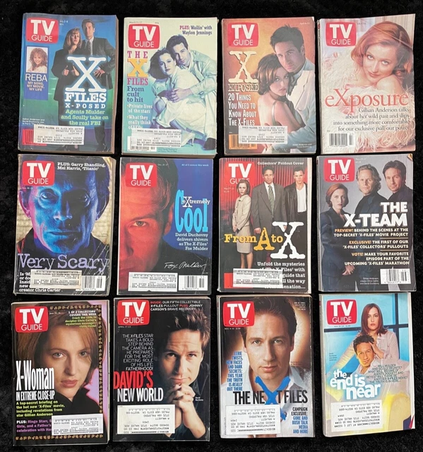 VINTAGE TV GUIDES (12) X Files David Duchovny Gillian Anderson 1994