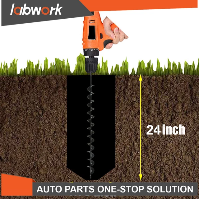 Labwork Earth Ground Auger Drill Bit For Rapid Planter Plant Auger 1.75" x 24"