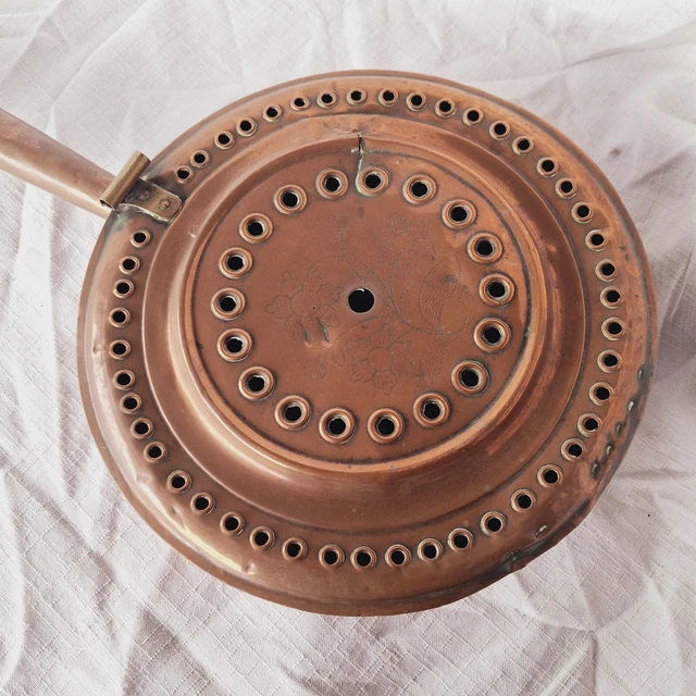 Bassinoire Chauffe-lit En Cuivre - 16cm X 50cm - Ancien
