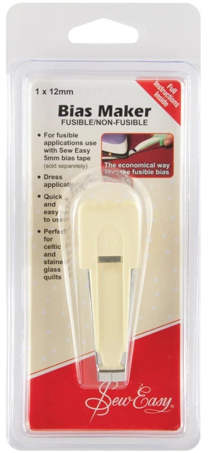 Fusible Bias Tape Maker: 12mm - por Sew Easy - ER518.12 - FREE POST