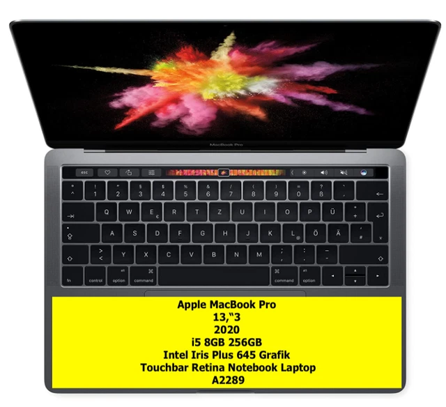 Apple MacBook Pro 13" 2020 256 | i5 | 8 GB computer portatile notebook Retina touchbar A2289