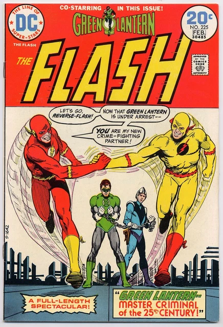 Flash 225 VF/NM 1974 DC Reverse-Flash Green Lantern Nick Cardy