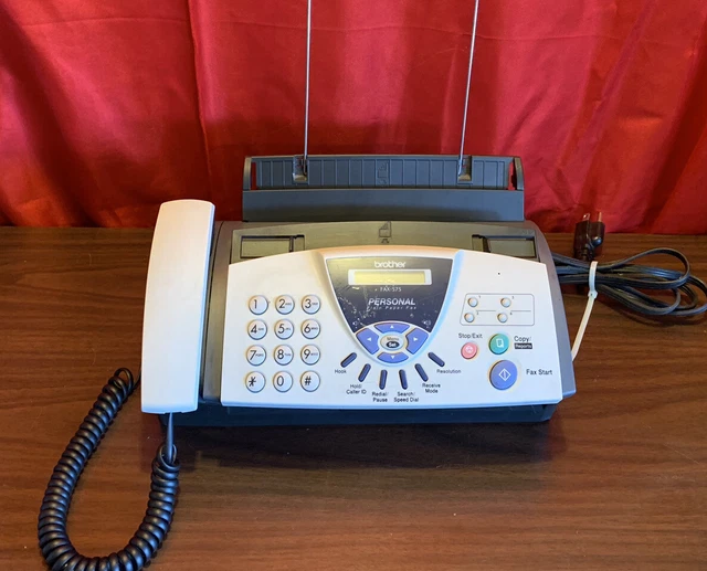 Brother FAX-575 Personal Plain Paper Fax Machine Copier w/ Phone Tested Working