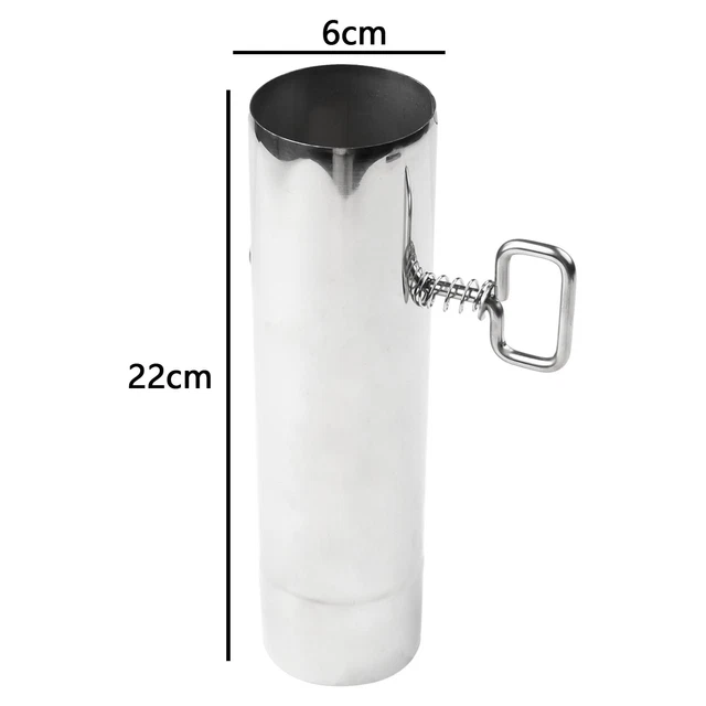2 Tubi Per Fumo In Acciaio Inox 6x42 Cm Per Stufe E Campeggio - Antiruggine, Tenuta Gas, Alta Temperatura, Per Tende Isolate E Camini