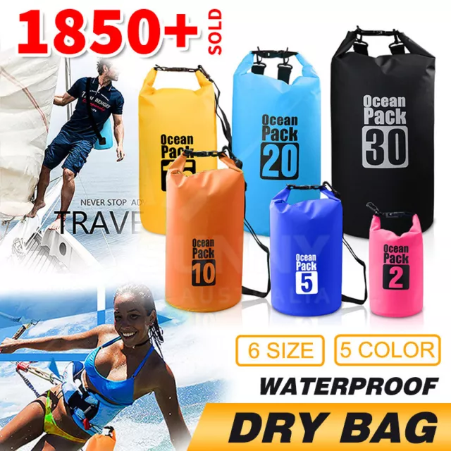 2L/5L/10L/15L/20L/30L Waterproof Dry Bag Storage Pack Outdoor Sport Beach Diving