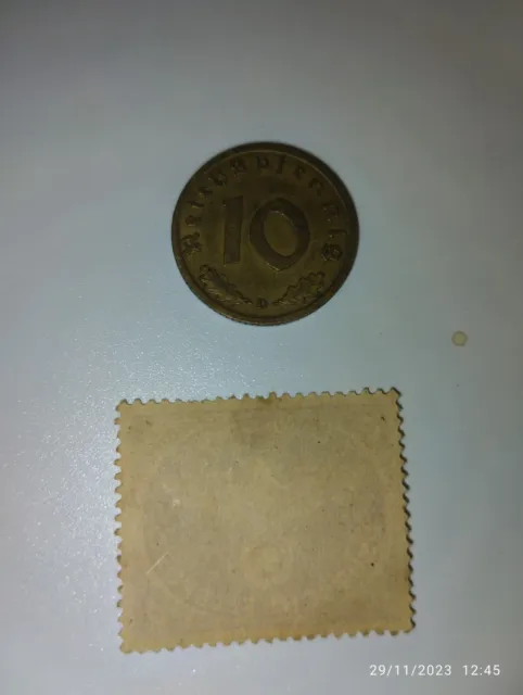 Monnaie Allemagne deutsches reich 10 pfennig 1939 D