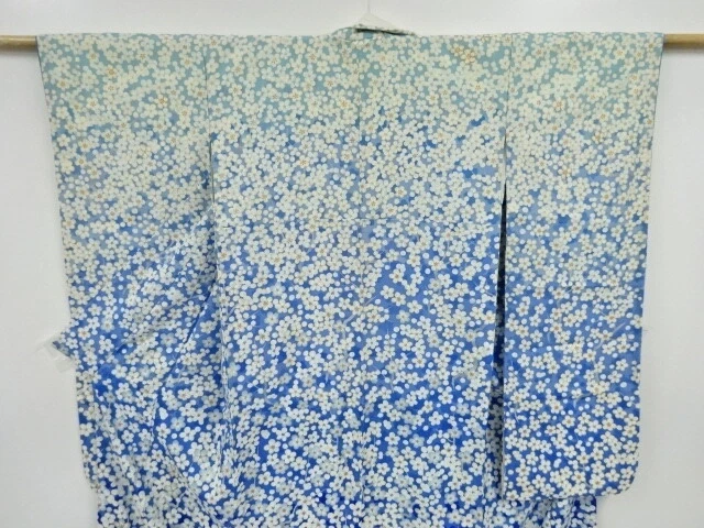 Japanese Kimono / Antique Furisode / Embroidery / Plum Blossoms / Komon 2