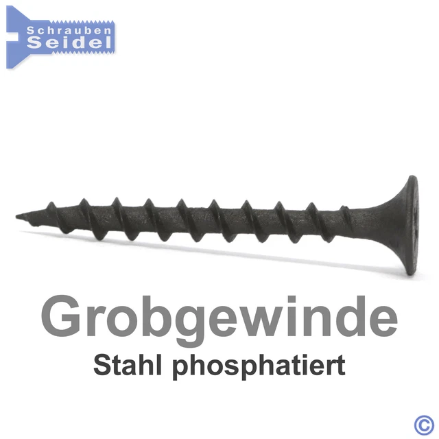 Schnellbauschrauben Grobgewinde | PH2 | Trockenbauschrauben Gipskarton auf Holz