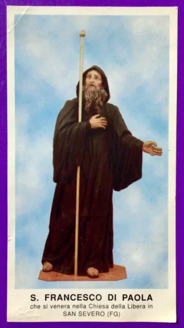 Santino Holy Card, San Francesco Di Paola -Rif. 7534
