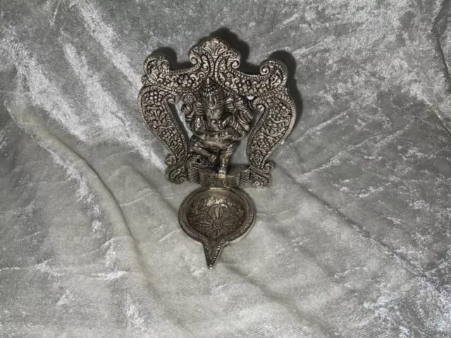 Ganesh incense stick and cone holder ash catcher aluminium