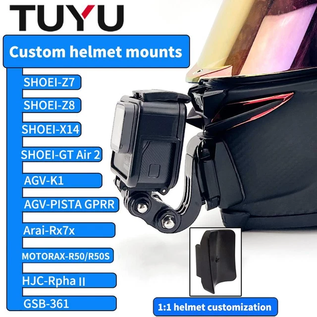 Tuyu Premium Customized Motorcycle Helmet Mount for Gopro Hero Insta360 Dji Cam