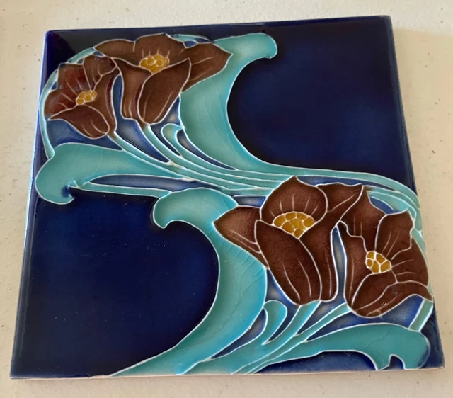 Antique Art Nouveau Tile From England