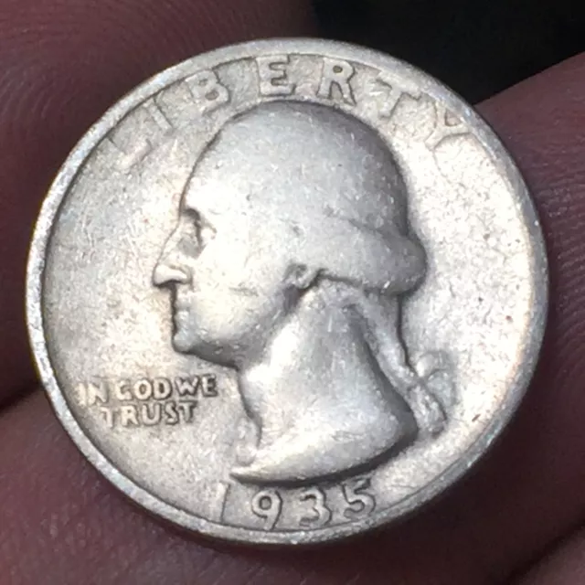 Moneta Stati Uniti Quarter Dollar Washington 1935 1/4 Dollaro Argento '900