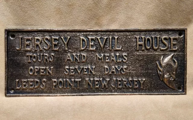 Jersey Devil House Cast Iron Wall Plaque ~ Leeds Point NJ folklore history