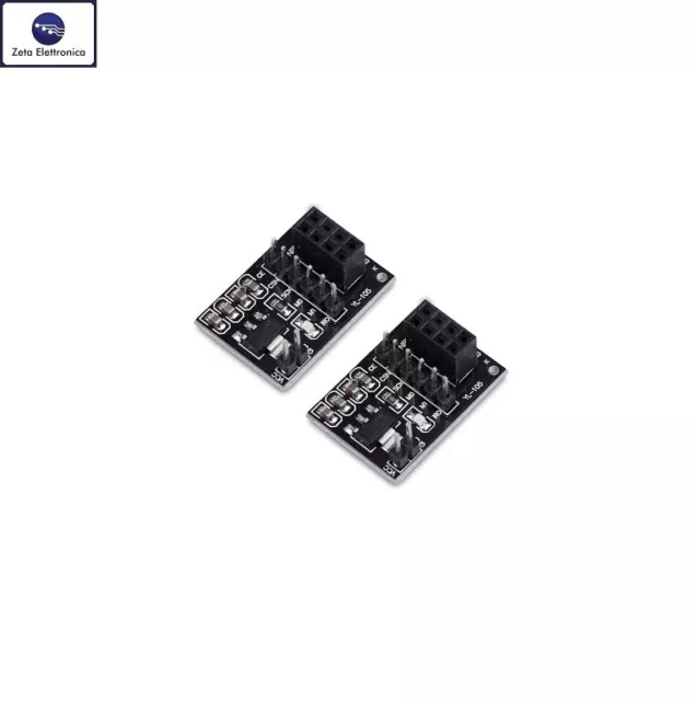 2 PZ ADATTATORE PER MODULO WIRELESS NRF24L01+ 2,4Ghz SCHEDA ARDUINO