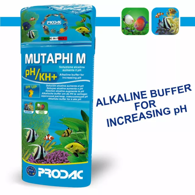 PRODAC MUTAPHI M pH+/KH+ 500 ML SOLUZIONE PER ALZARE IL PH DEGLI ACQUARI