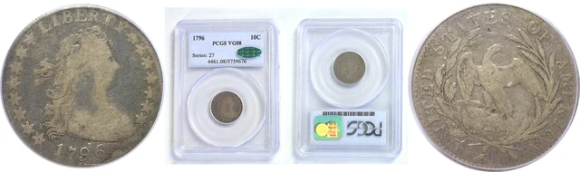 1796 Bust Dime PCGS VG-8 CAC