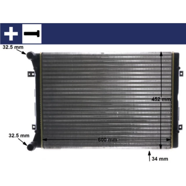 CR 364 000S MAHLE 376713744 Kühler, Motorkühlung Für Fahrzeuge Ohne Klimaanlage, 430 X 322 X 34 Mm, Schaltgetriebe, Kühlrippen Mechanisch Gefügt Für VW GOLF, VENTO | Preis Und Erfahrung
