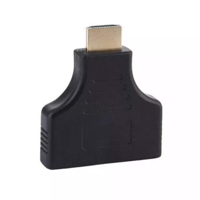 1080P PVC Male Plug to Double HDMI-compatible Female 1 in 2 Out AdapterSplitte