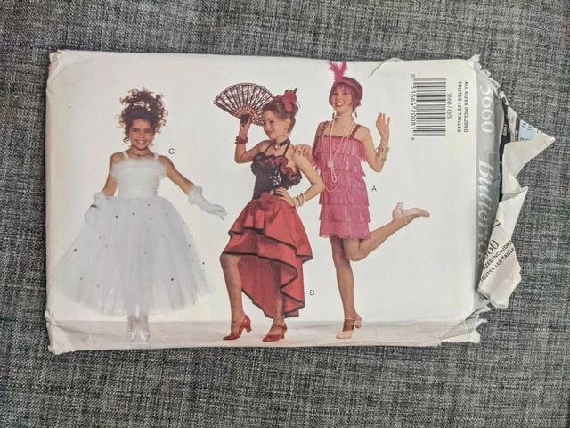 Butterick 3660 Girls Costume Gatsby Princess Senorita Pattern Uncut HALLOWEEN