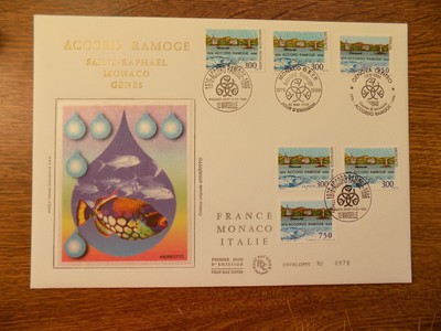 1997 Enveloppe 1Er Jour Gf Accord De Ramoge