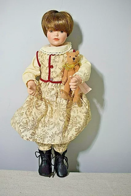 U.S. Historical Society Monet's Young John & Goldie 13" Porcelain Doll 292/2500