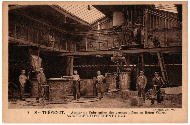 CPA 60 - SAINT-LEU-D'ESSRENT (Oise) - Vibrated Concrete Manufacturing Workshop