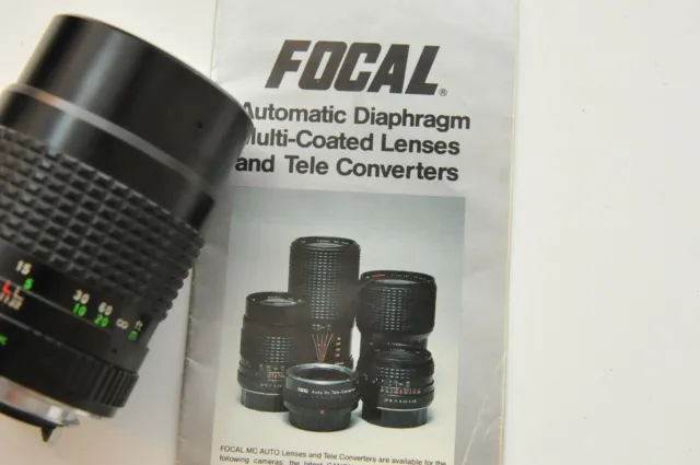 Focal 135mm F2.8 Manual Lens for Pentax PK Mount *Fungus and light haze*