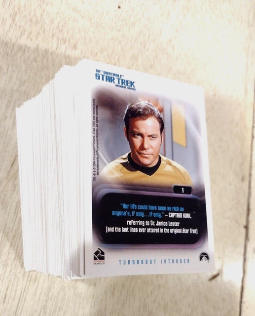 2004 The Quotable Star Trek The Original Series Complete 110-Card Base Set