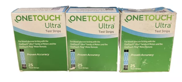 75 One Touch Ultra Test Strips~Exp~4/24~5/24~Box Damage~$31.88~Free Ship