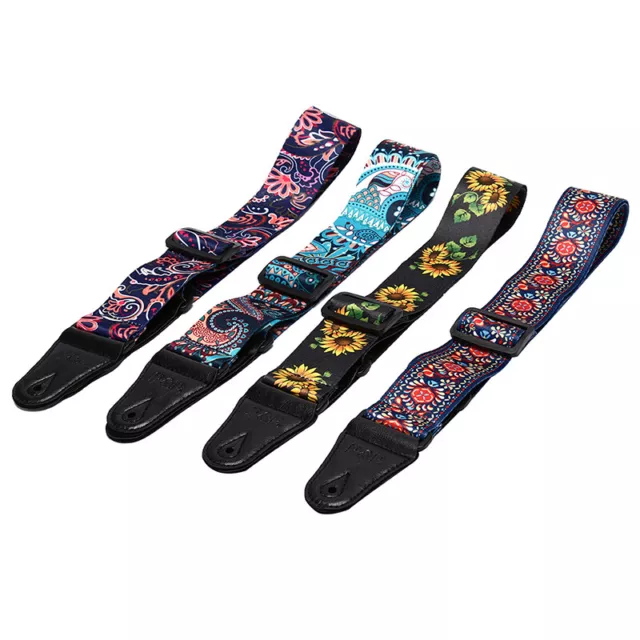 Guitar Strap Electric Guitar Acoustic Sunflower Guitar Folk Guitar Bass Strap-wf