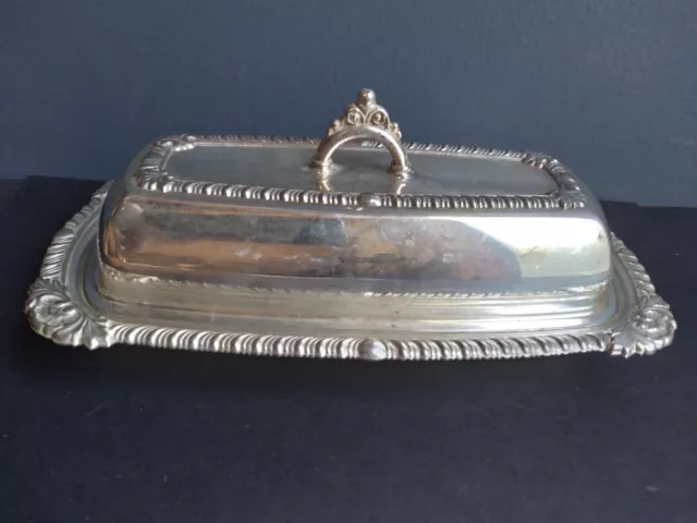 English Silver Mfg. Corp #391 Silver Butter Dish & Lid