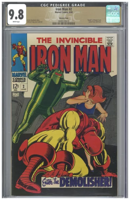 Iron Man #2 CGC 9.8 1968 Western Penn Pedigree Death Drexel Cord Demolisher WP