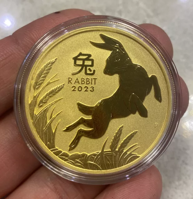 2oz Gold 999.9 Australian Lunar Year of Rabbit 2023 Bullion Coin (Perth Mint)