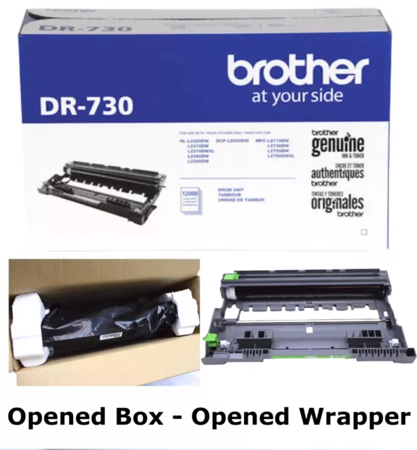 NEW Genuine OEM Brother DR730 DRUM UNIT (no toner) for HL DCP MFC Opened Bag UNS