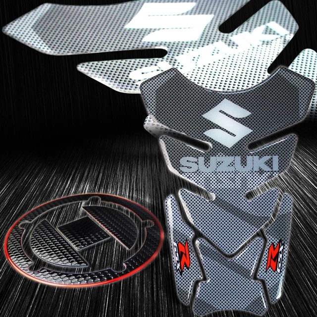 Genuine Carbon Fiber Tank Pad+Gas/Fuel Cap Cover 04-23 GSXR-600/750