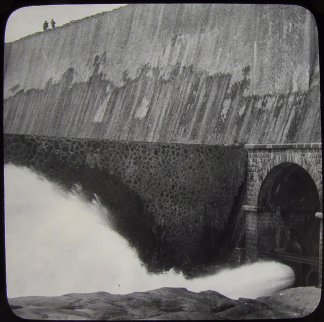 Glass Magic Lantern Slide INDIA NO39 BHANDARDARA DAM C1910 PHOTO