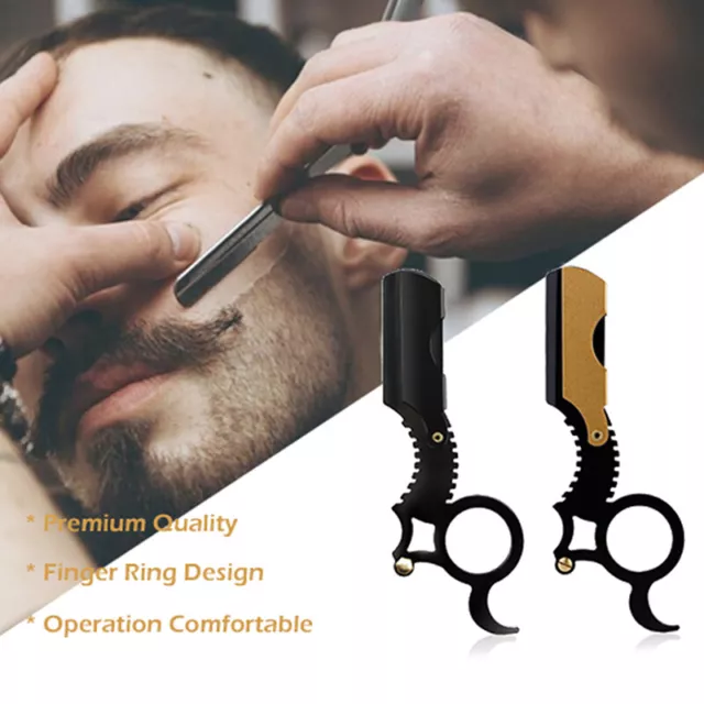 Rasoio da barbiere bordo dritto taglio di capelli barba sopracciglia rasatura manuale depilazione Ra'DS