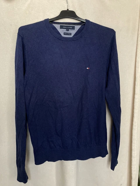 TOMMY HILFIGER Pull Homme Col Rond Taille S Coton Cachemire TOMMY HILFIGER Pull Homme Col Rond Taille S Coton Cachemire