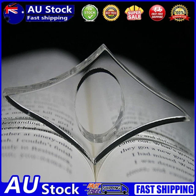 Acrylic Book Paper Clips Page Holder Stationery School Office Bookmarks (L)