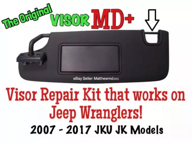 JEEP WRANGLER SUN Visor Repair Parts Kit Driver + Passenger Side